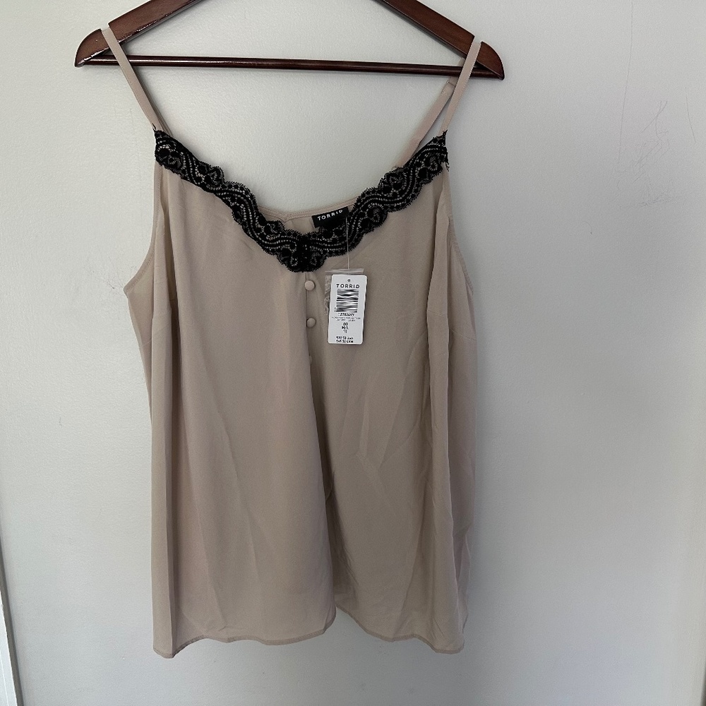NWT Torrid Lace Trim Cami Tank 00 10